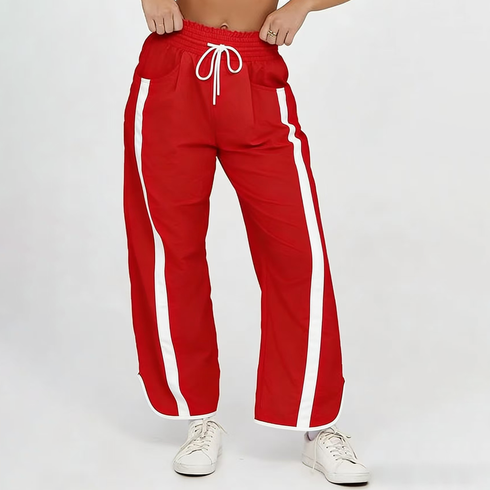 Luna Contrast Stripe Wide Leg Pants