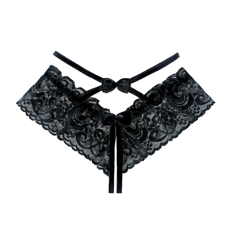 Sexy hollow transparent women's lace panties