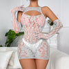 Hip-covering net dress