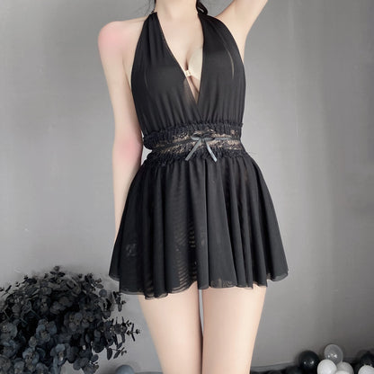 Double layer mesh nightdress