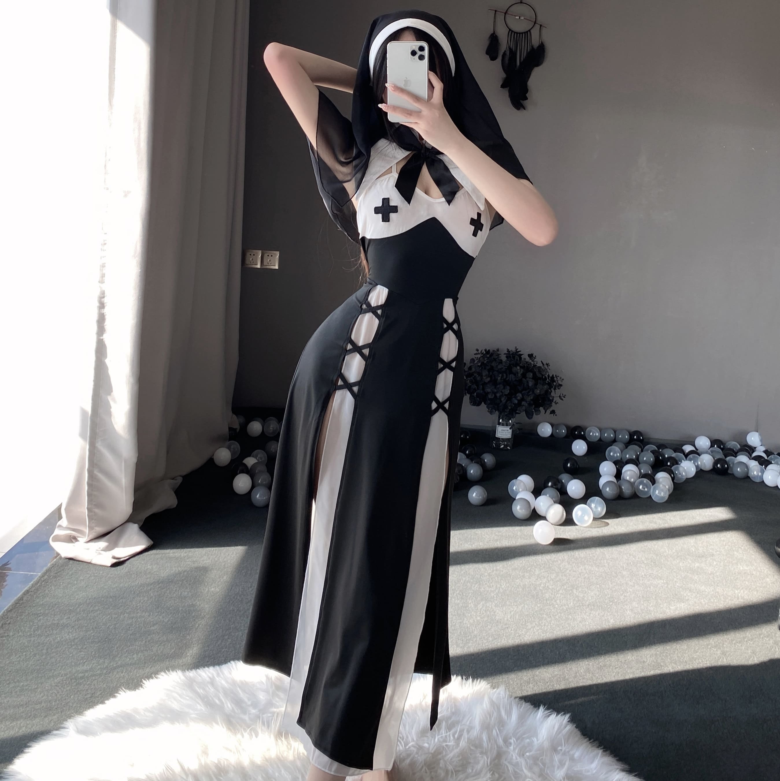 Sexy seductive nun suit