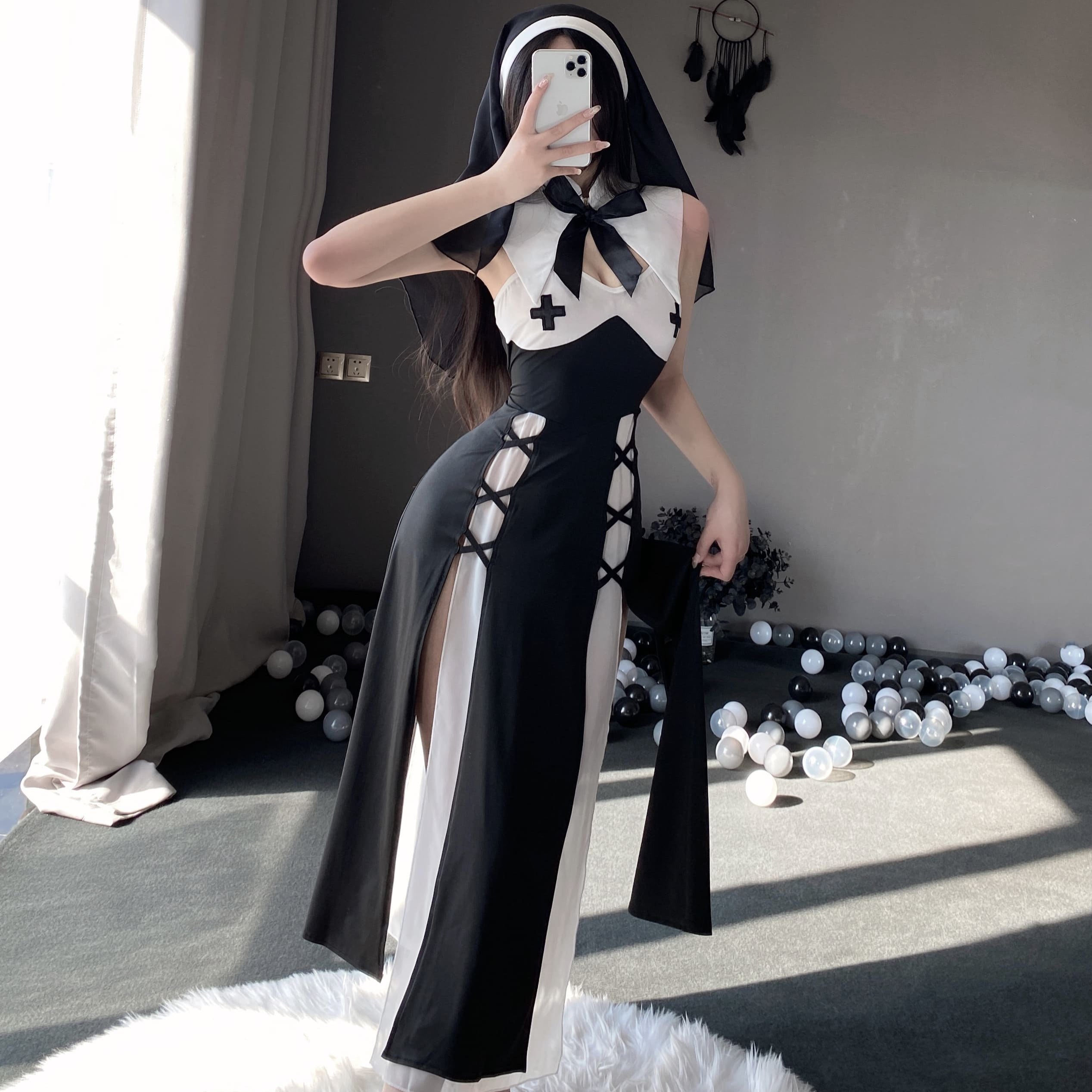 Sexy seductive nun suit