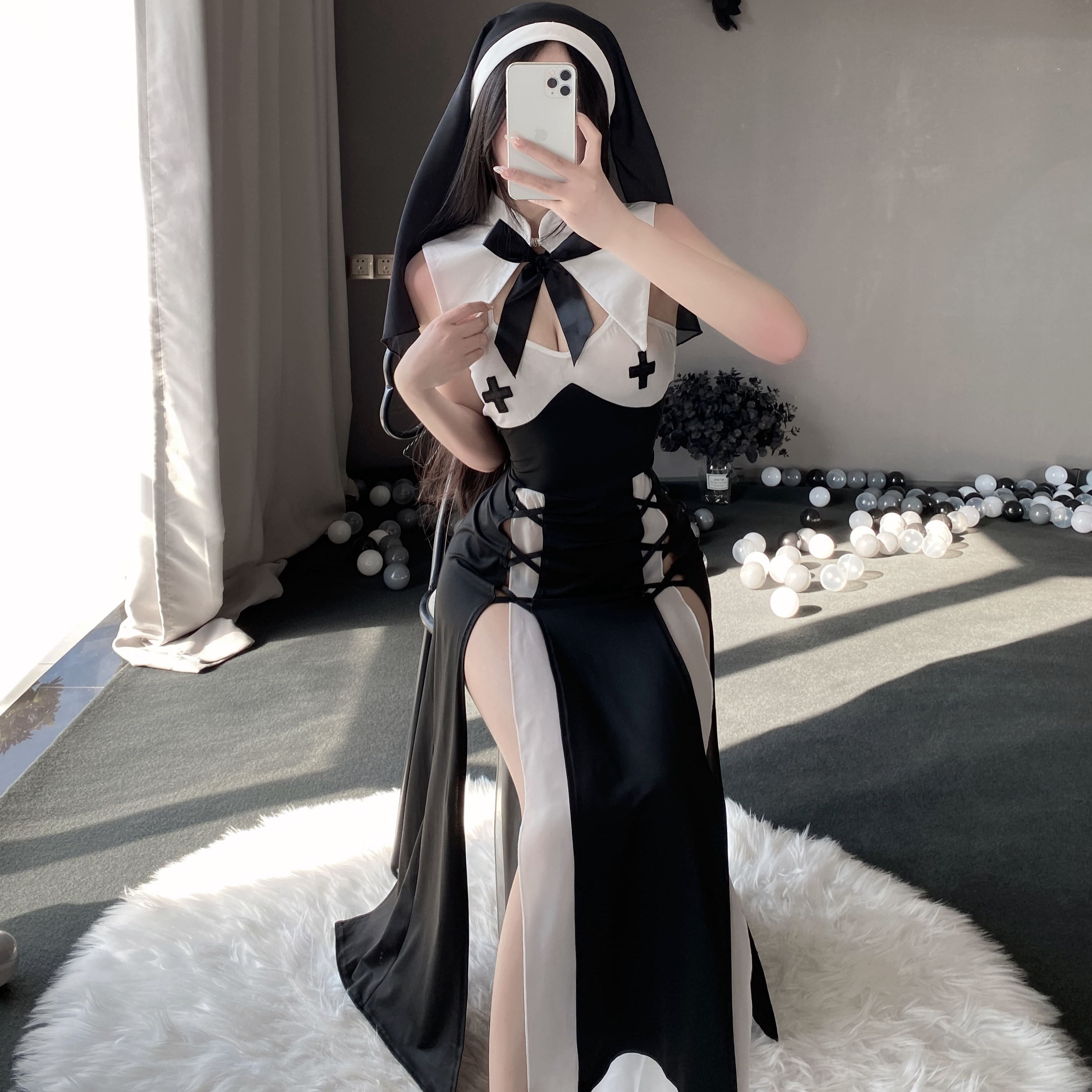 Sexy seductive nun suit