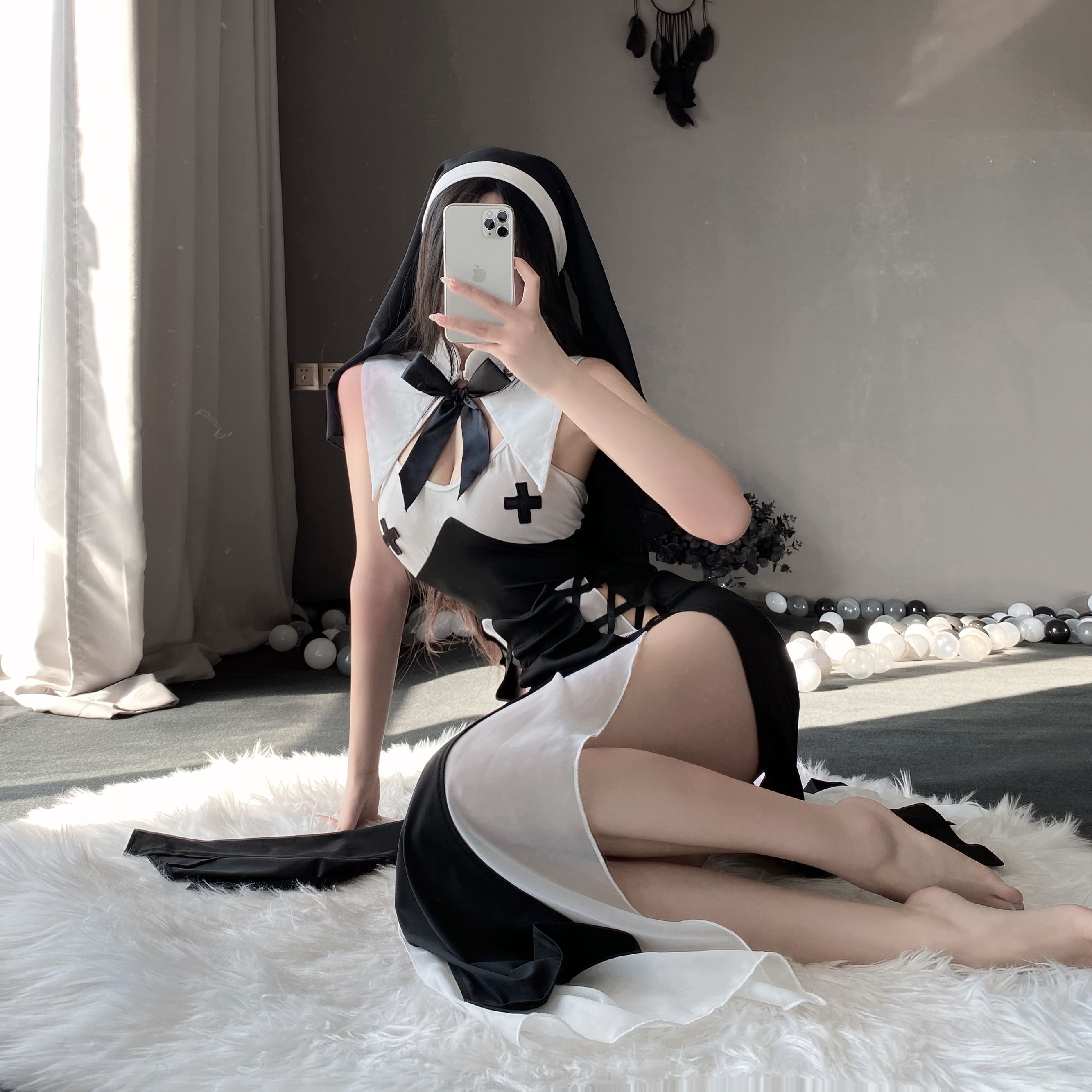 Sexy seductive nun suit