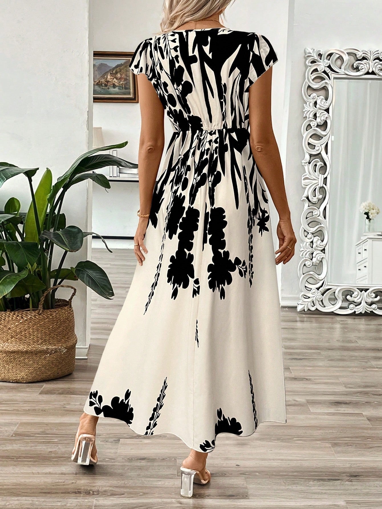 Midnight Garden Floral Maxi Dress
