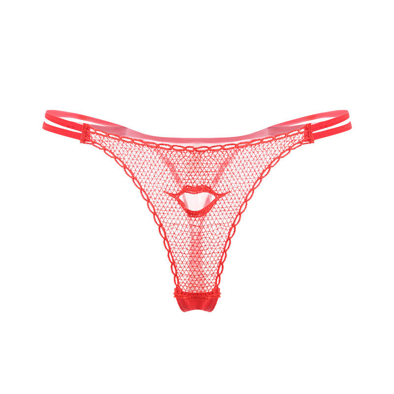 Seamless mesh thong panties