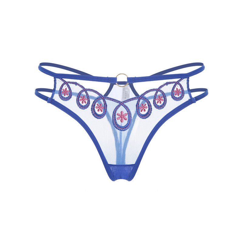 Embroidered Thong