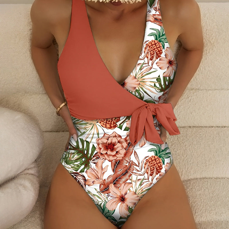 Tropical print bikini
