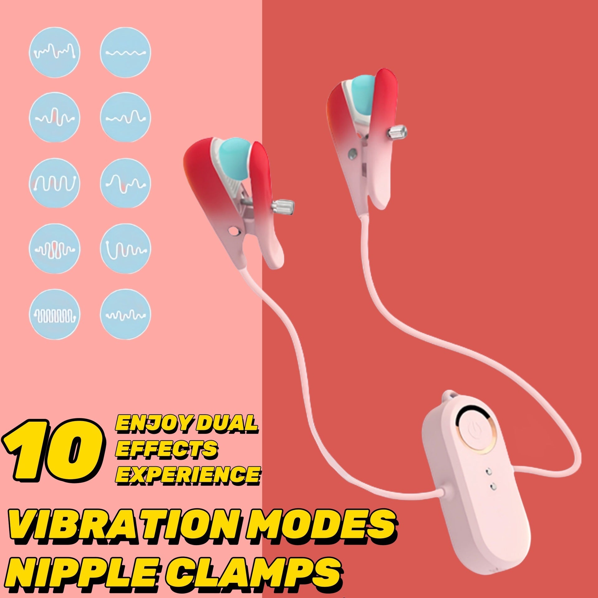 Vibrating nipple clamps