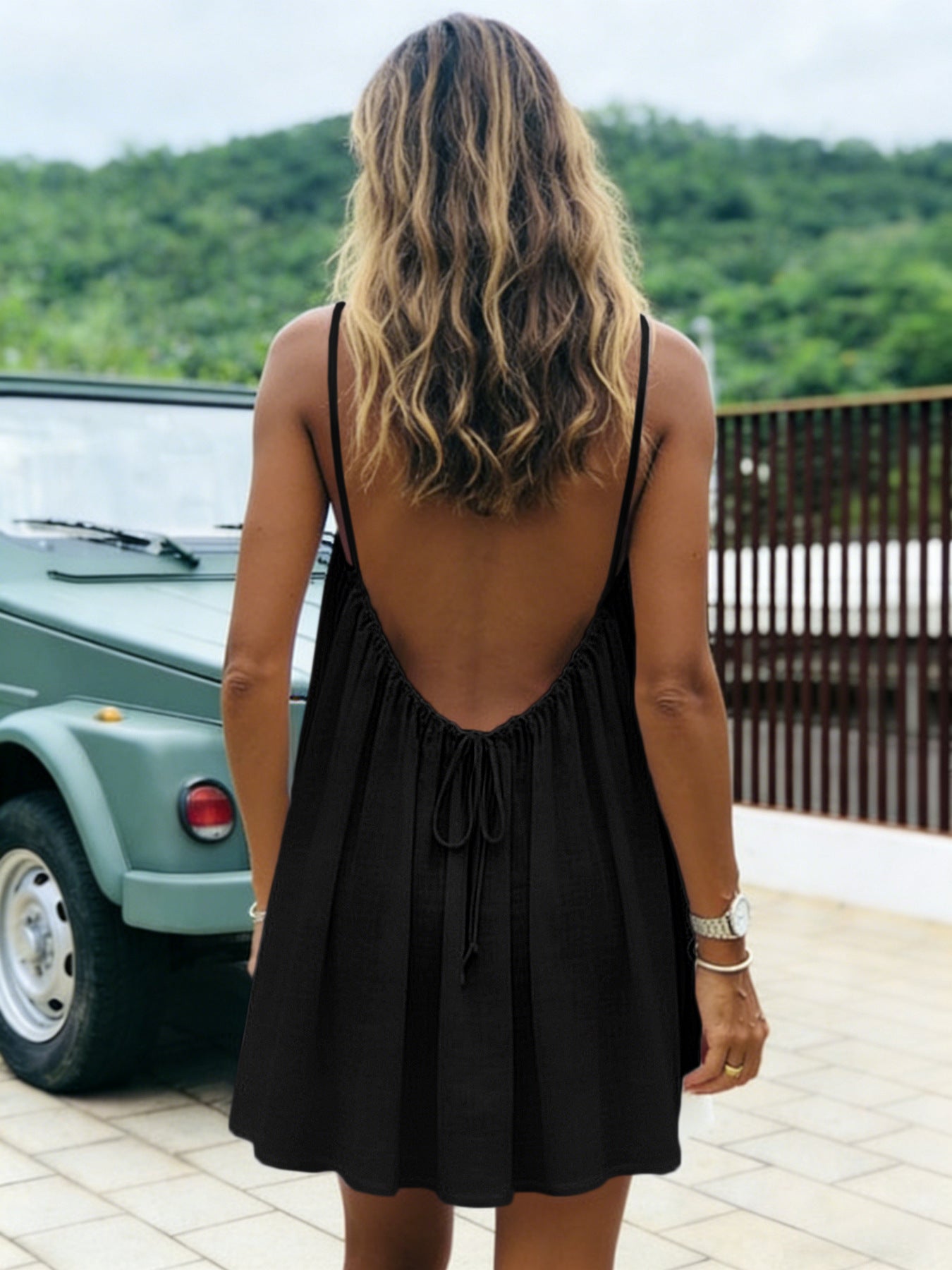 Isla Breeze Backless Mini Dress