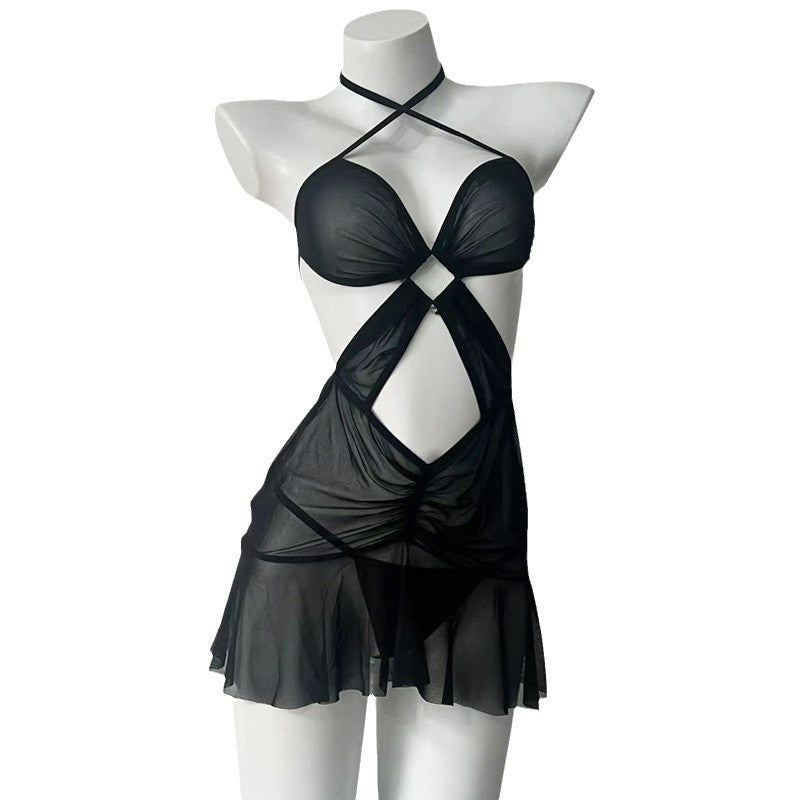 Black Mesh Babydoll Lingerie