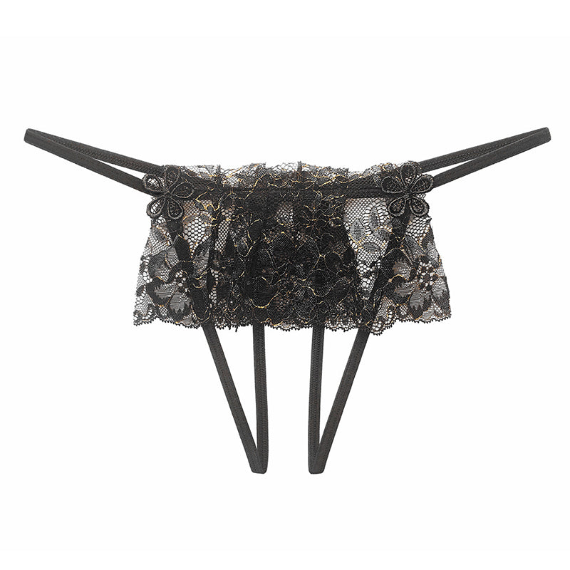 Sexy lace low waist see-through thong