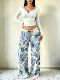 Women's Striped High-Waist Drawstring Wide-Leg Casual Trousers