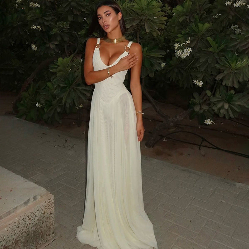Luna Grace Satin Flow Maxi Dress
