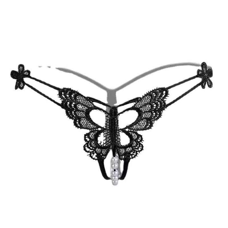 Hollow-Butterfly Bead Thong