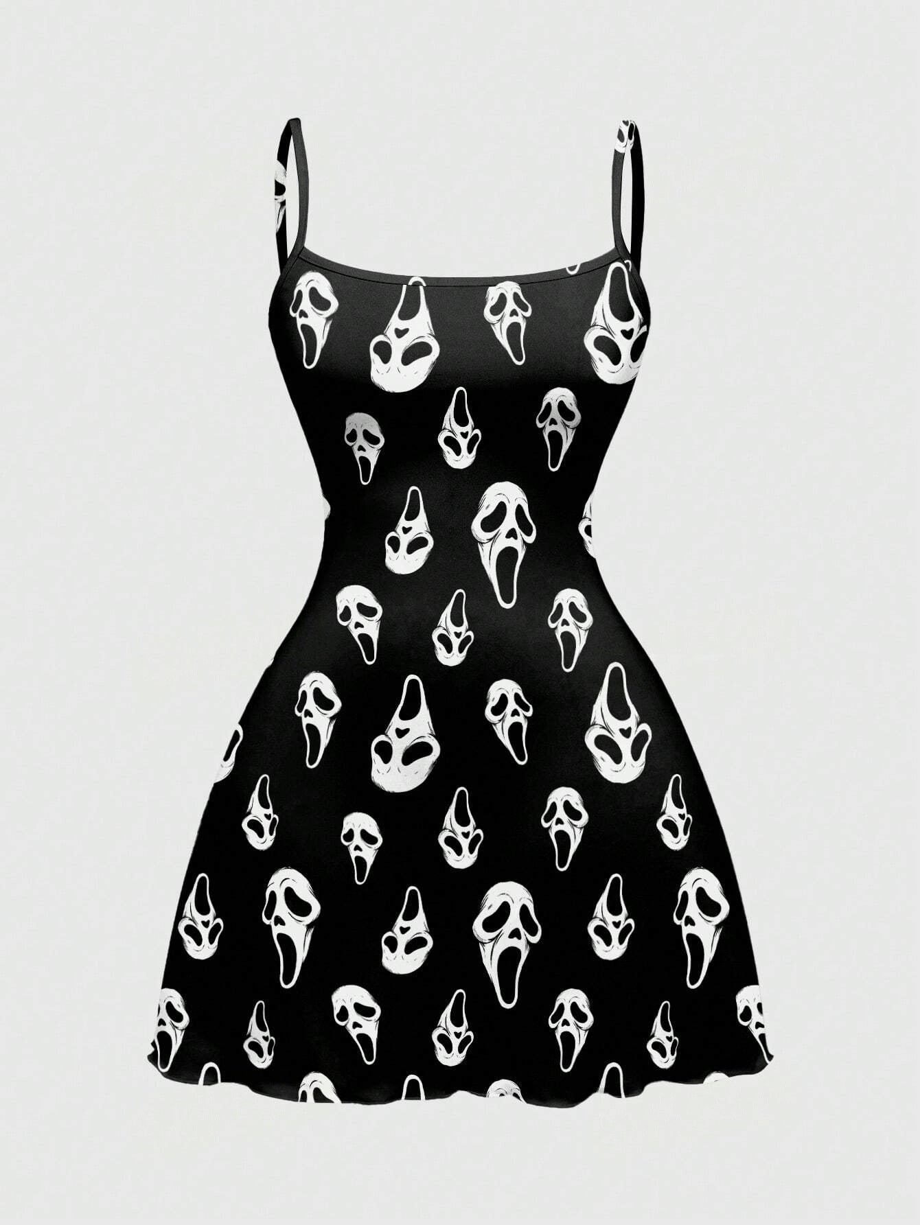 Women's Sleeveless Round Neck Slim Fit A-Line Mini Slip Dress