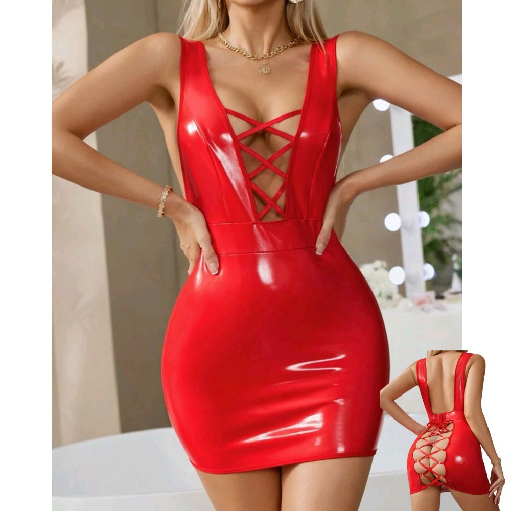 DOMINANT DESIRE VINYL DRESS