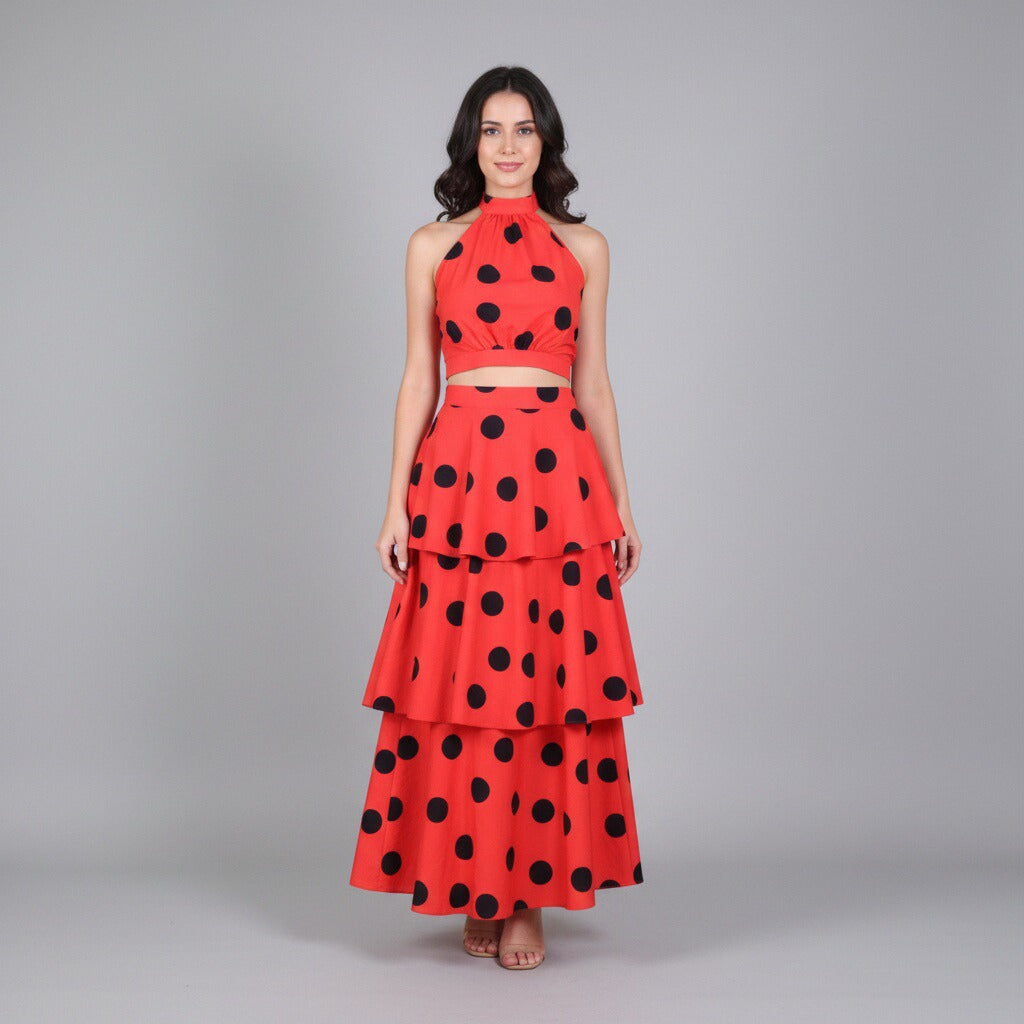 Luna™ Polka Dot Two Piece Maxi Set