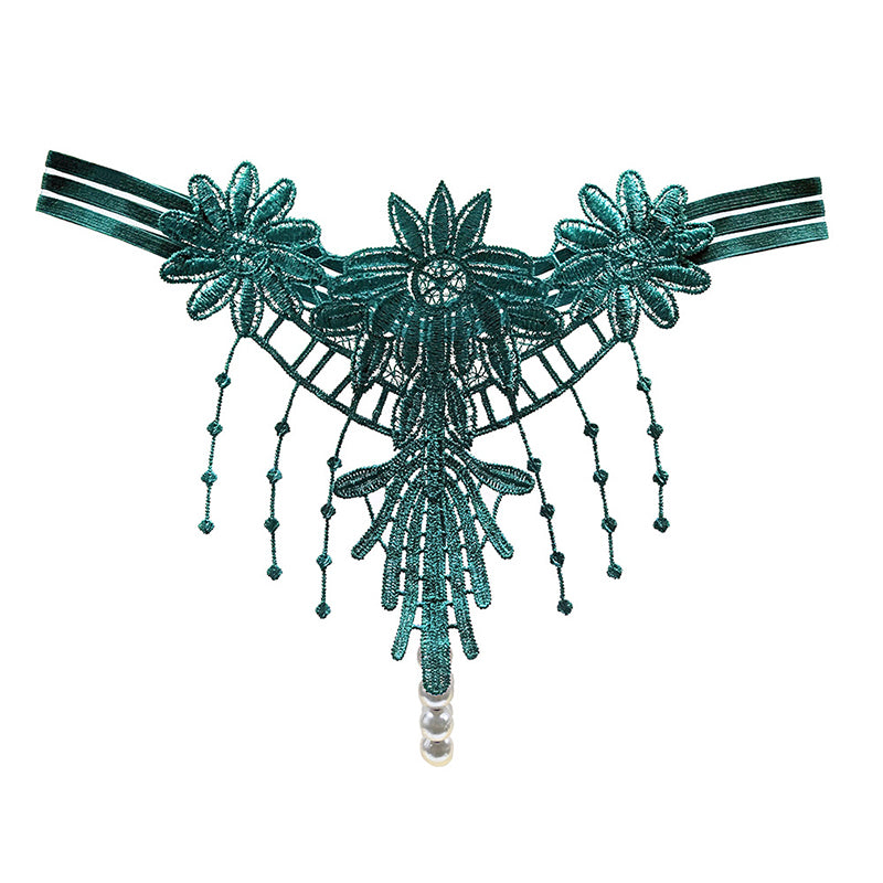 Tassel embroidery temptation hot hollow thong