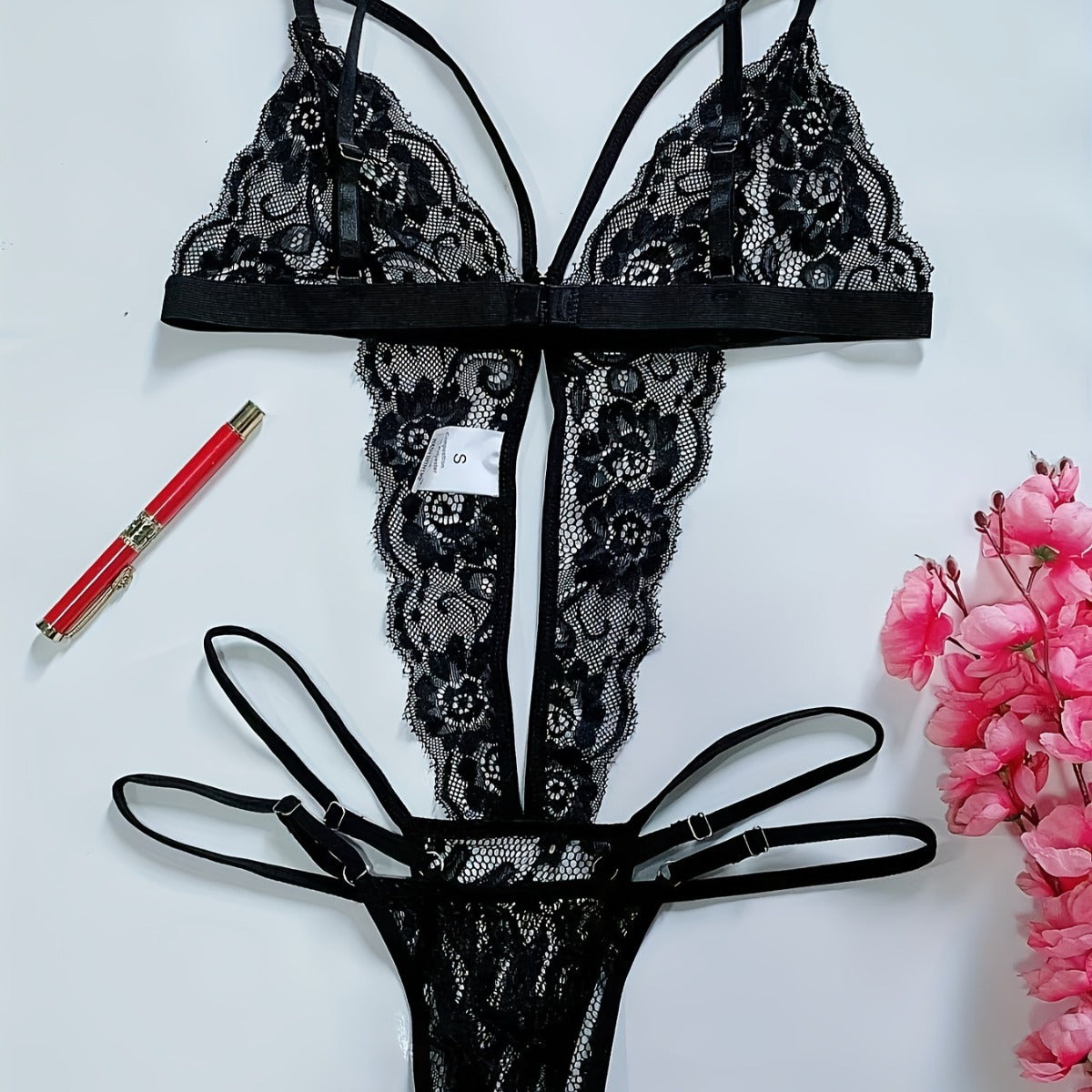 Lace see-through temptation jumpsuit