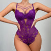 Lace patchwork sexy see-through body shaper