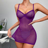 Sheer purple bodysuit