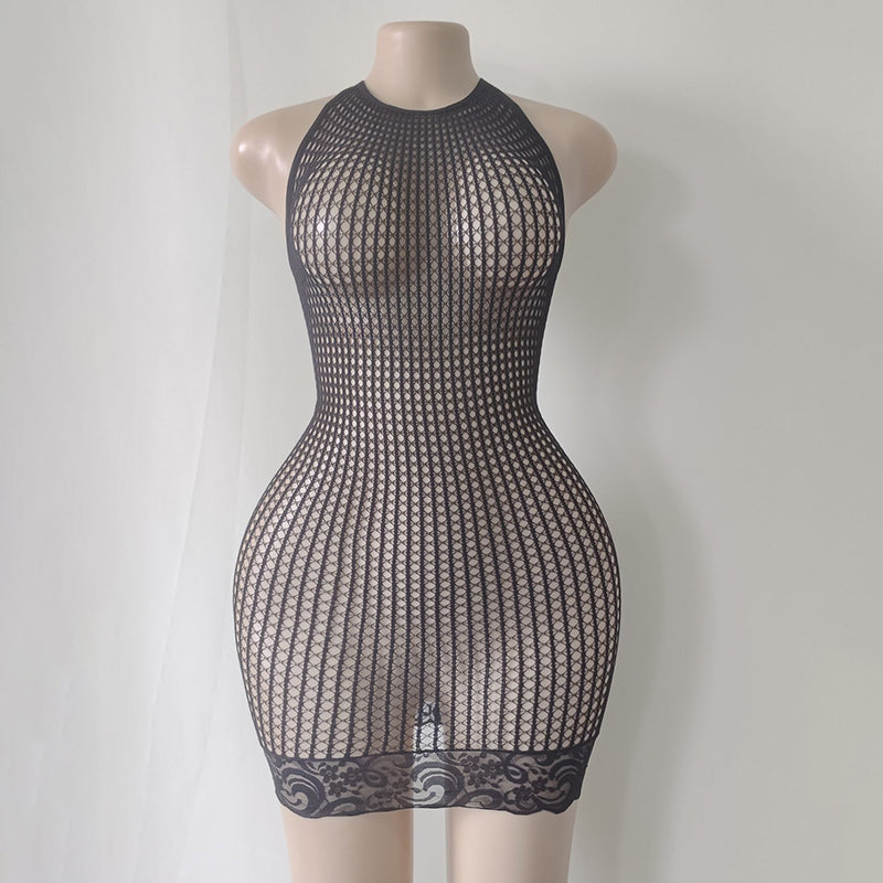 Women's sexy lingerie mesh bodysuit
