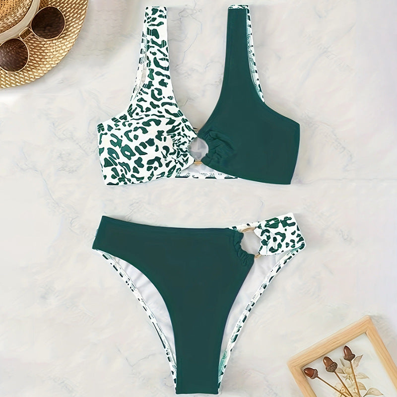 Slimming high-end sexy vacation color matching bikini