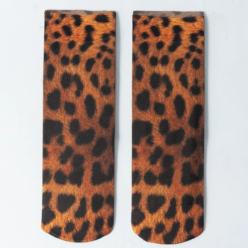 Summer high elastic breathable ultra-thin socks