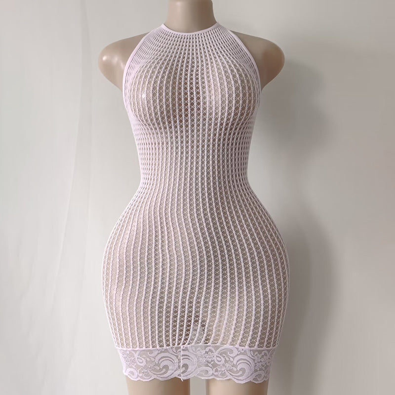 Women's sexy lingerie mesh bodysuit