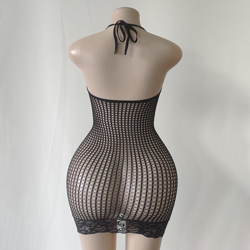 Women's sexy lingerie mesh bodysuit