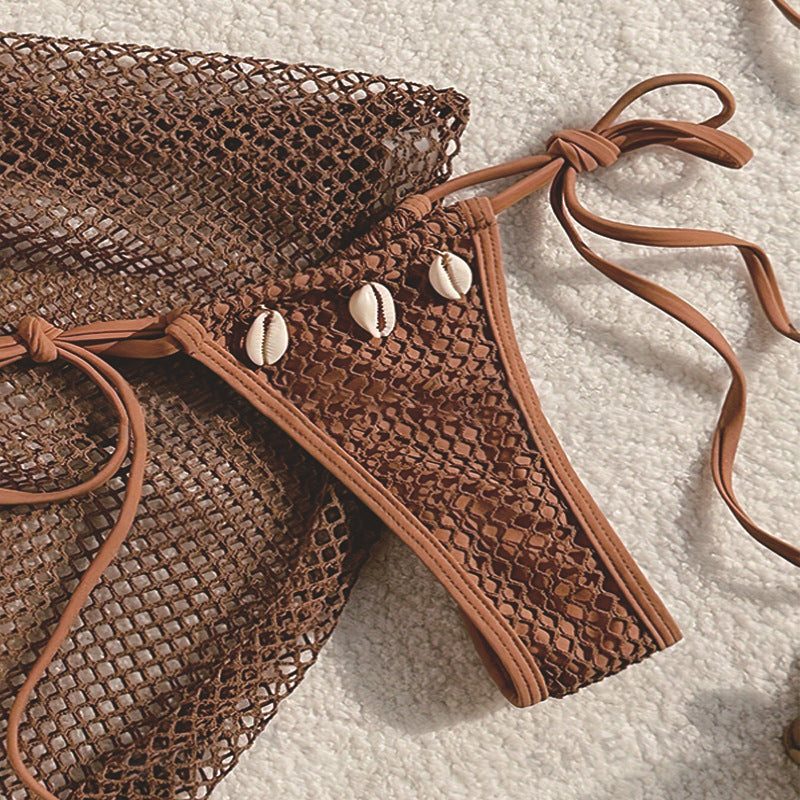 Net shirt beach dress swimsuit