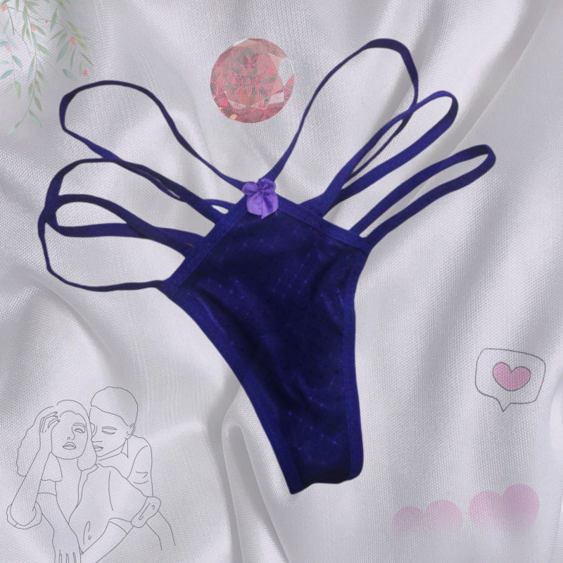 Bowknot Low Rise Sheer Thong
