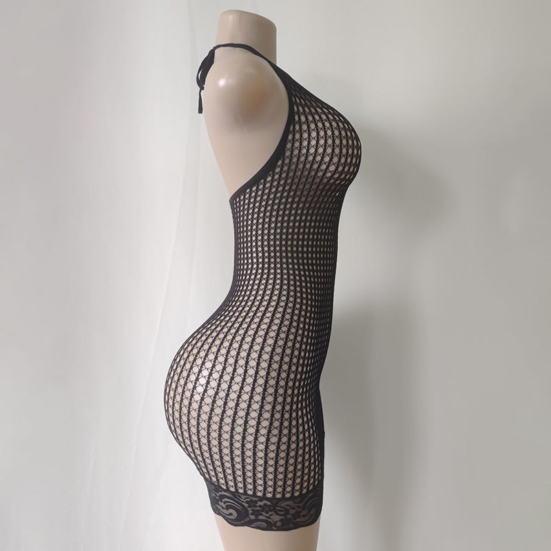 Women's sexy lingerie mesh bodysuit