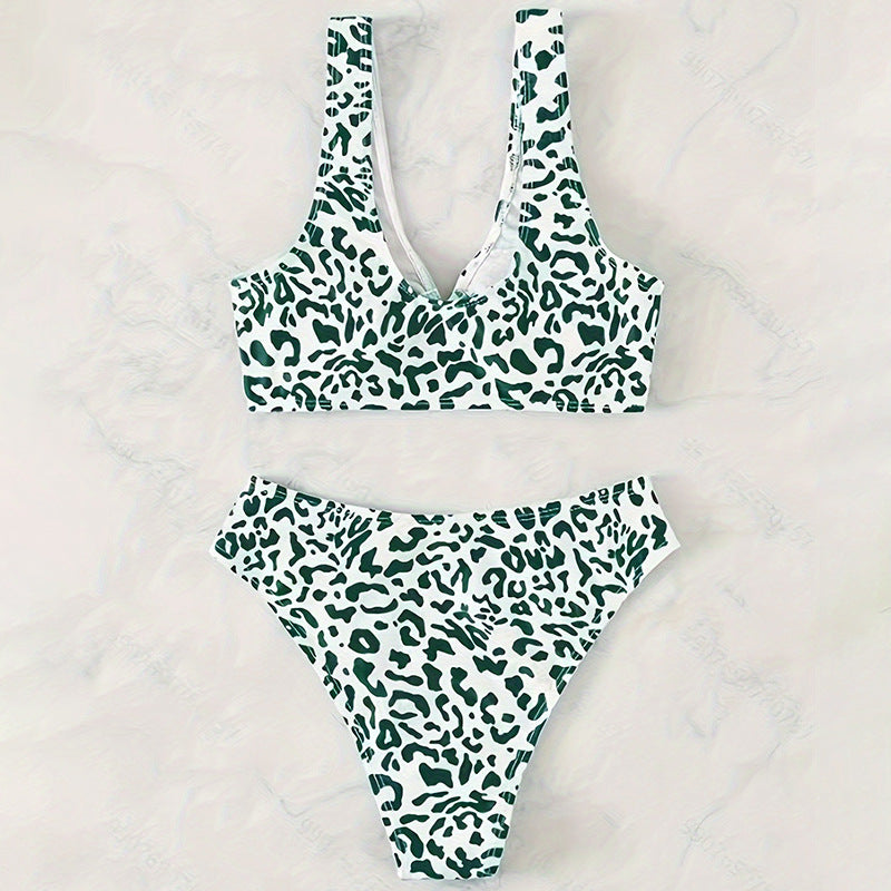 Slimming high-end sexy vacation color matching bikini