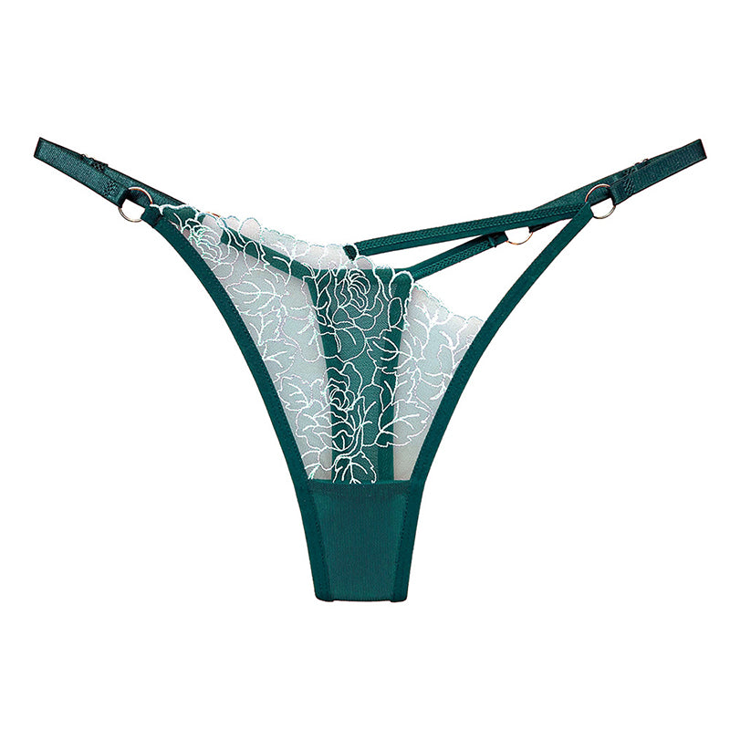 Lace V-shaped thong hollow temptation panties