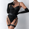 Sexy bodysuit with gloves set