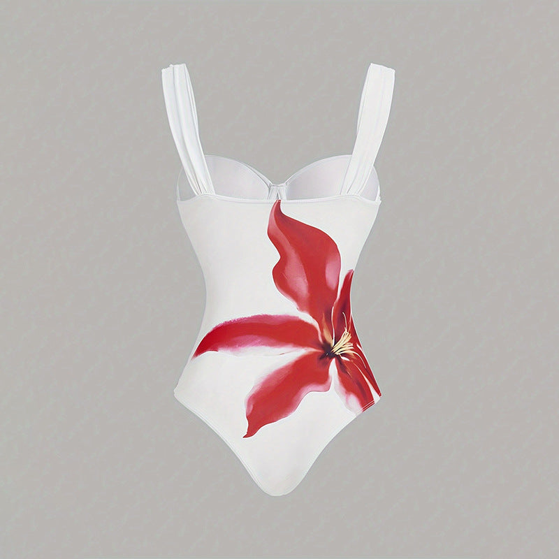 Sexy Positioning Printed Sling Hip Beach Dress