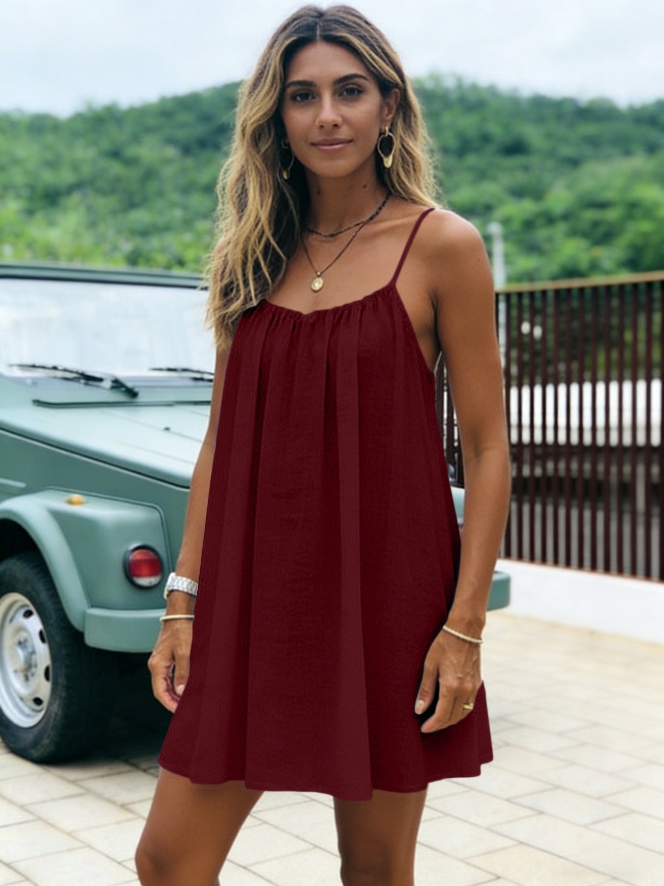 Isla Breeze Backless Mini Dress