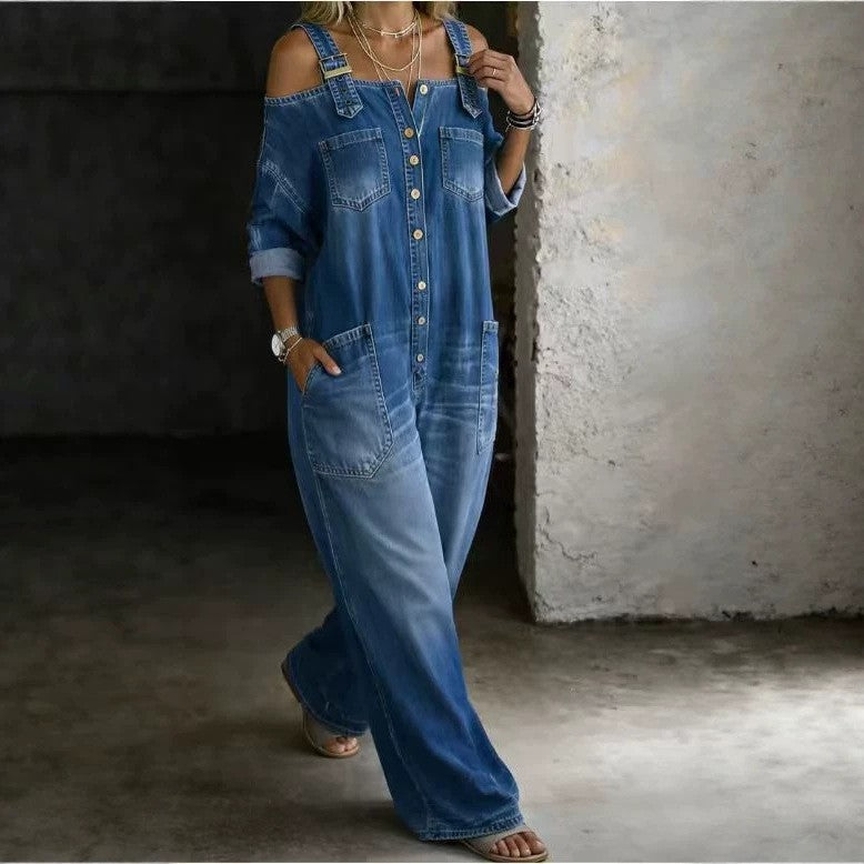 Luna™ Relaxed Denim Jumpsuit
