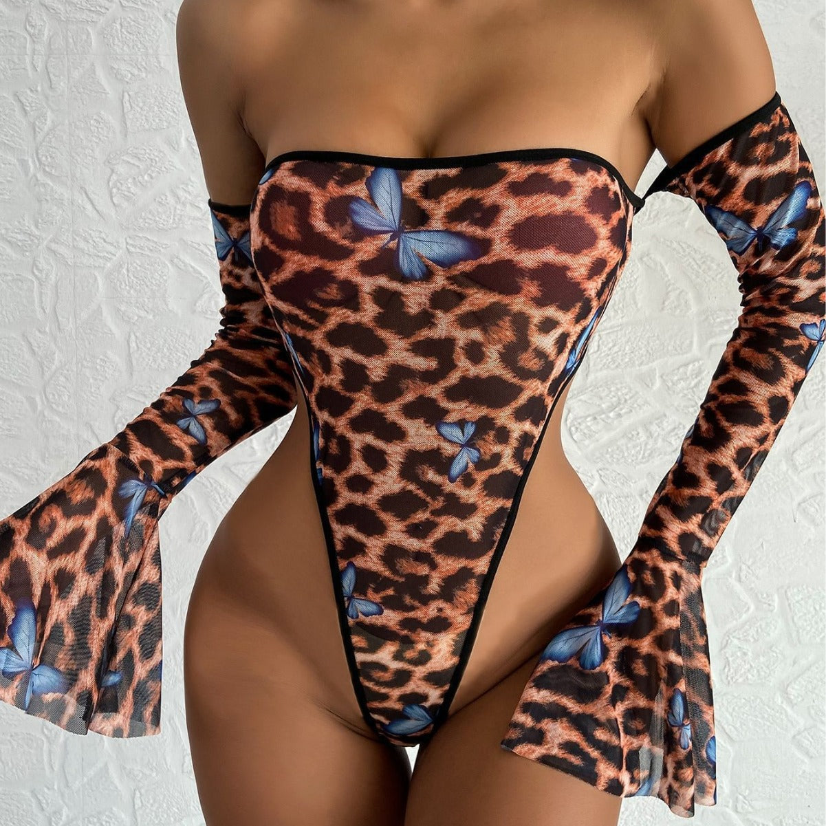 Leopard print sexy lingerie