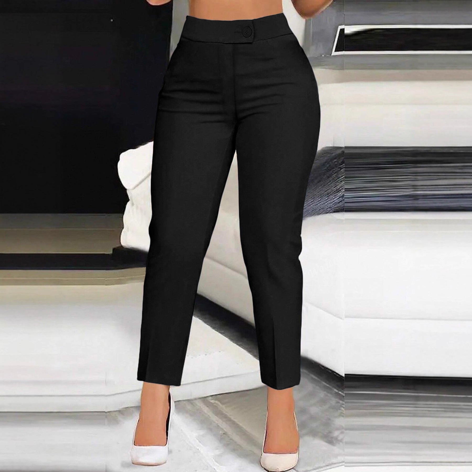 LunaFit™ High Waist Slim Straight Pants