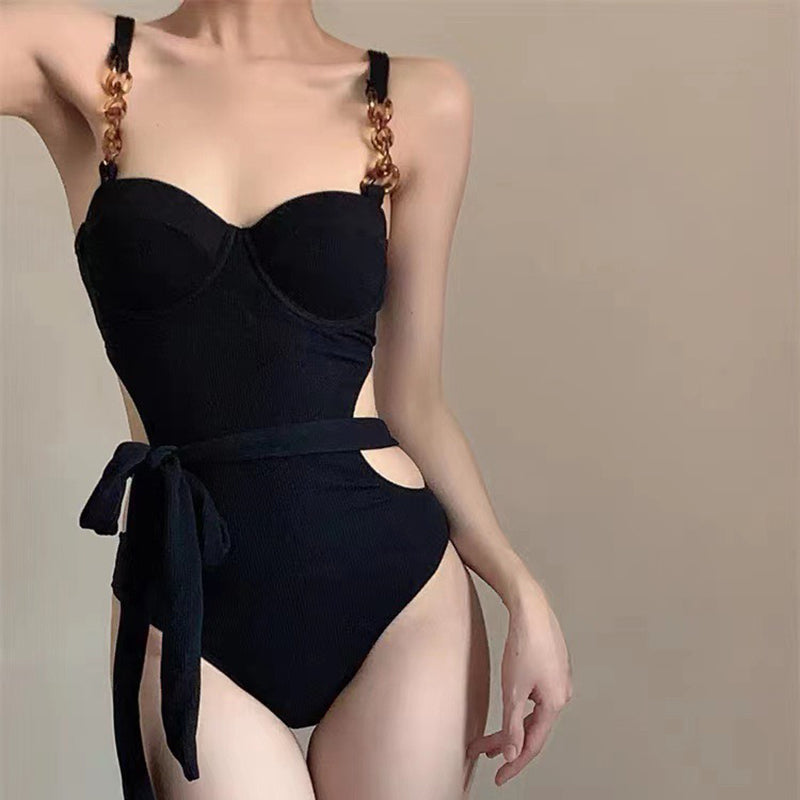 Sexy swimming temperament slim hot spring waist swimsuit