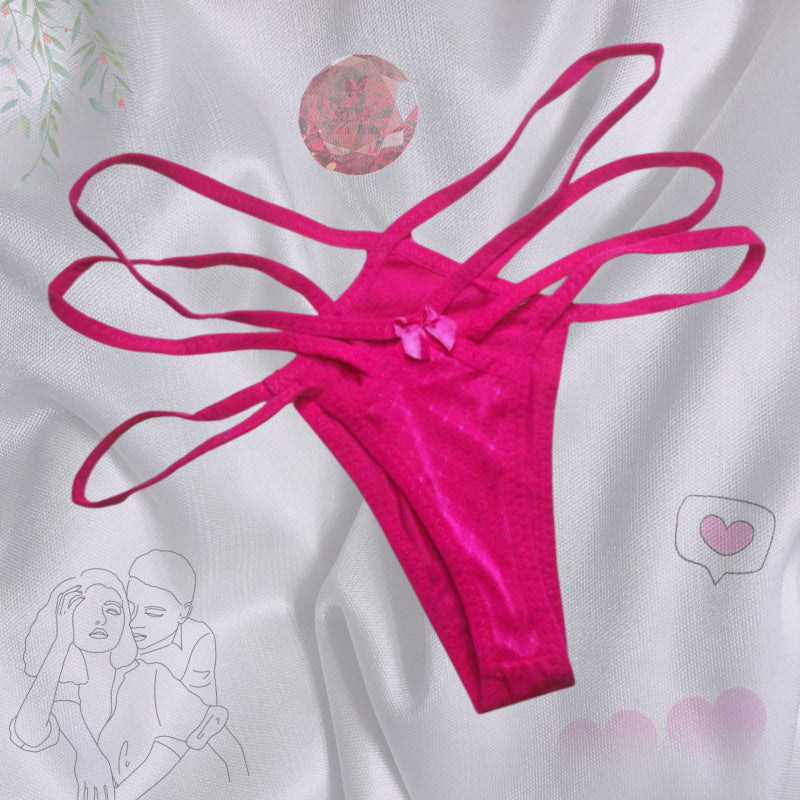 Bowknot Low Rise Sheer Thong