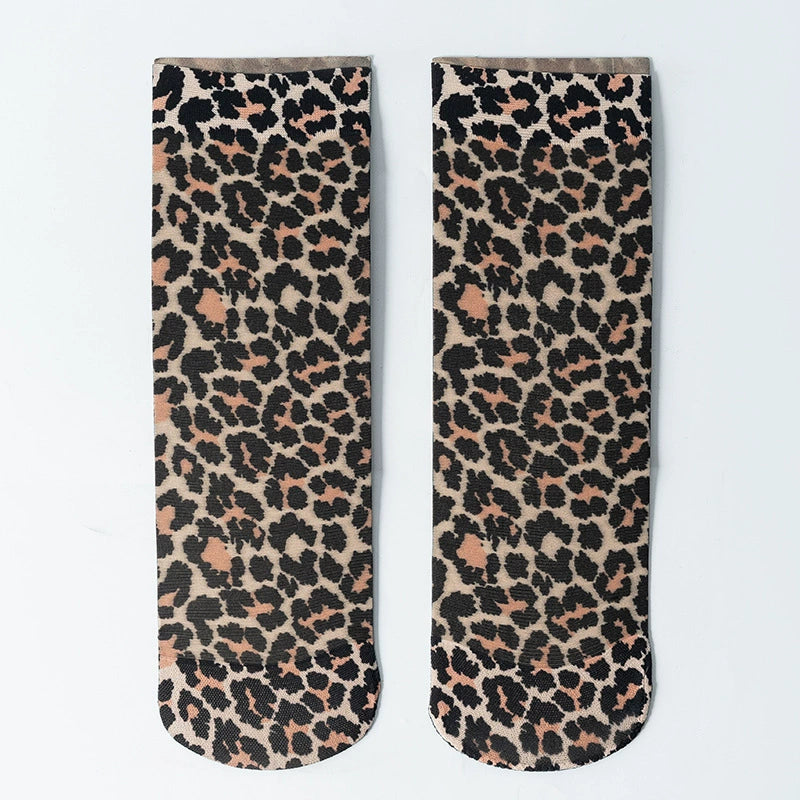 Summer high elastic breathable ultra-thin socks
