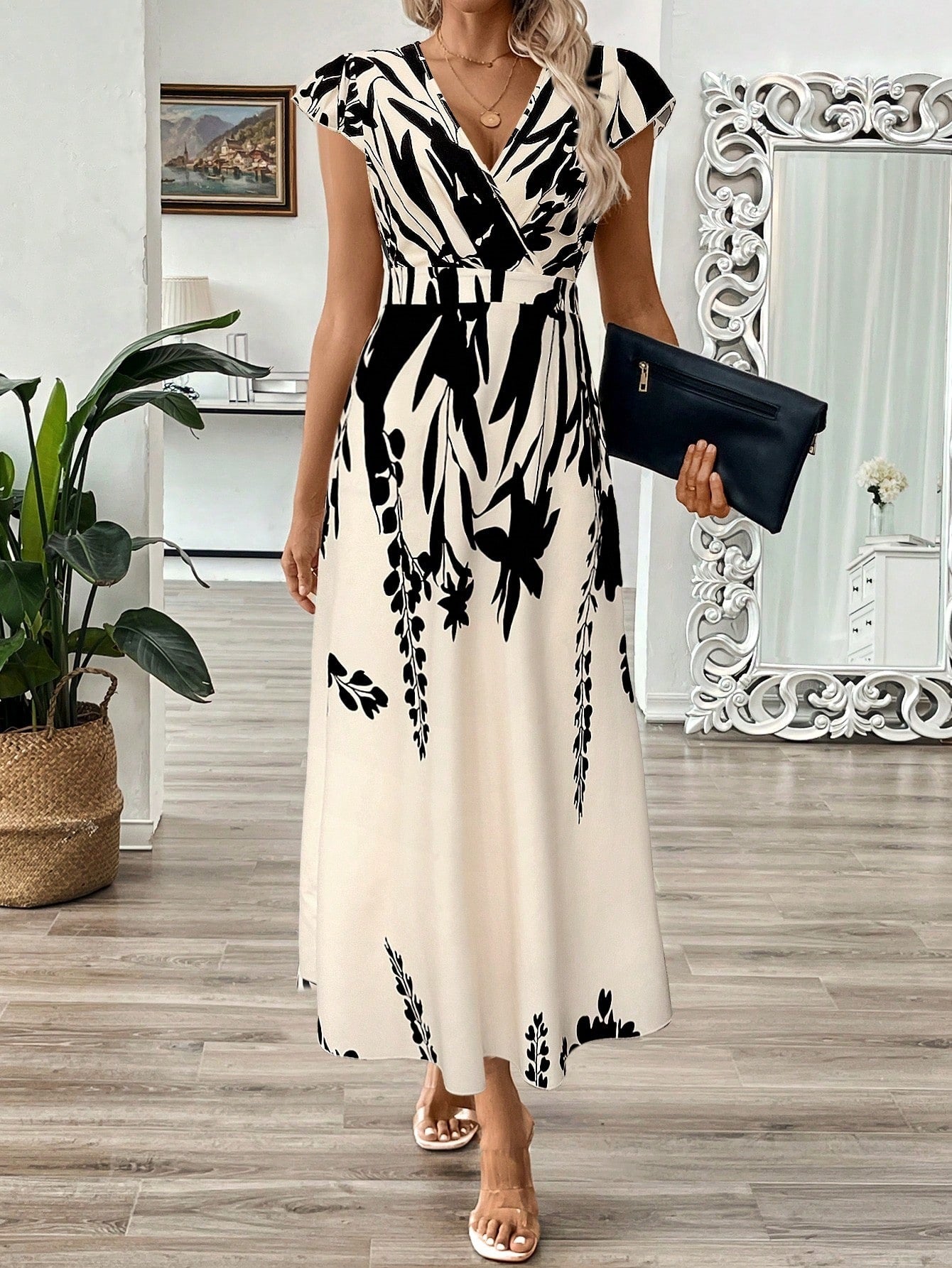 Midnight Garden Floral Maxi Dress