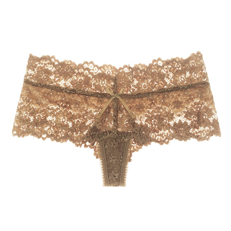 Sexy lace transparent temptation briefs