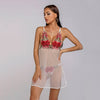 Suspender embroidered nightdress