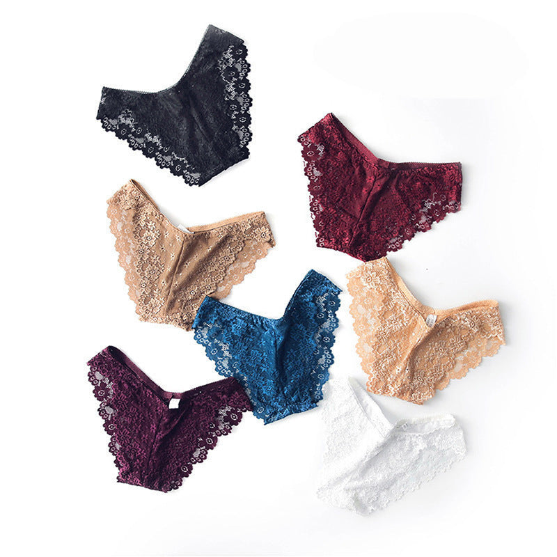 Sexy lace transparent temptation briefs