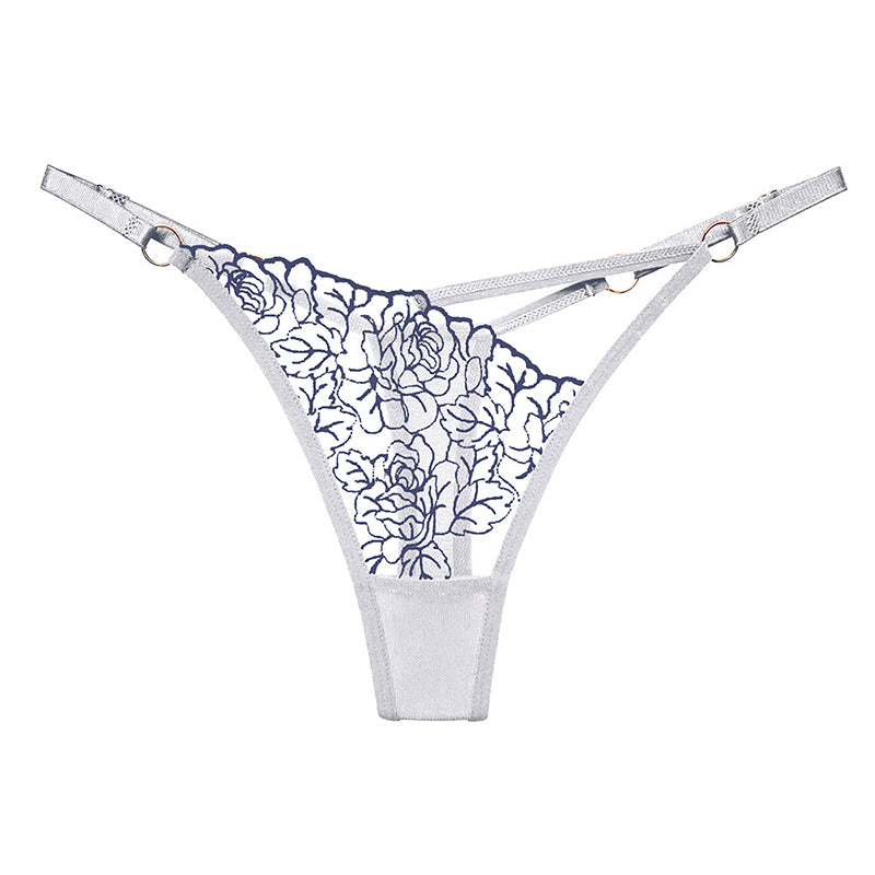Lace V-shaped thong hollow temptation panties